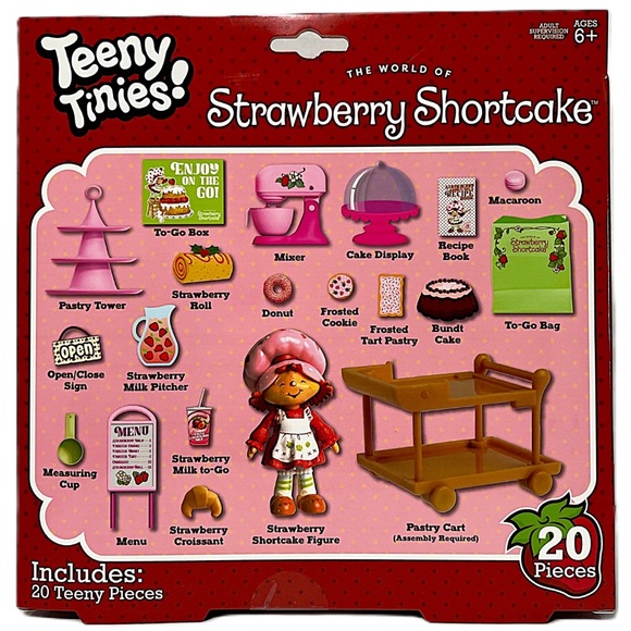 Teeny Tinies Strawberry Shortcake Pastry Cafe Playset - Pink - Picture 2 of 3